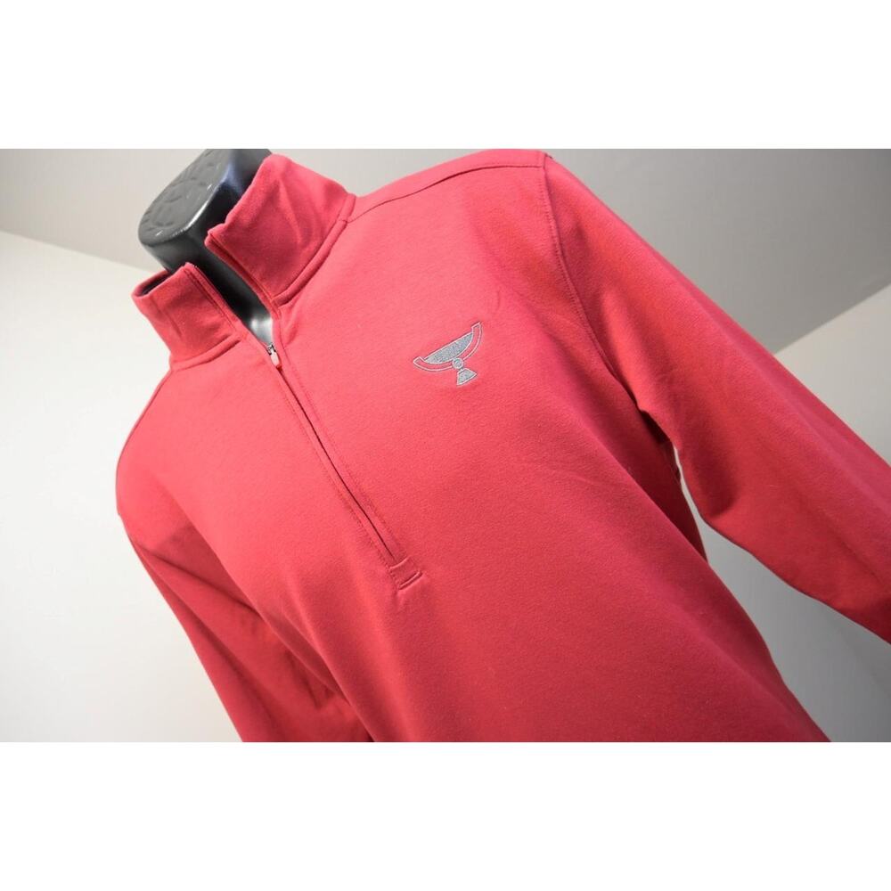 Under Armour Golf Jacket Tour Championship 1/4 Zip Red Athletic Mens Size Large‎